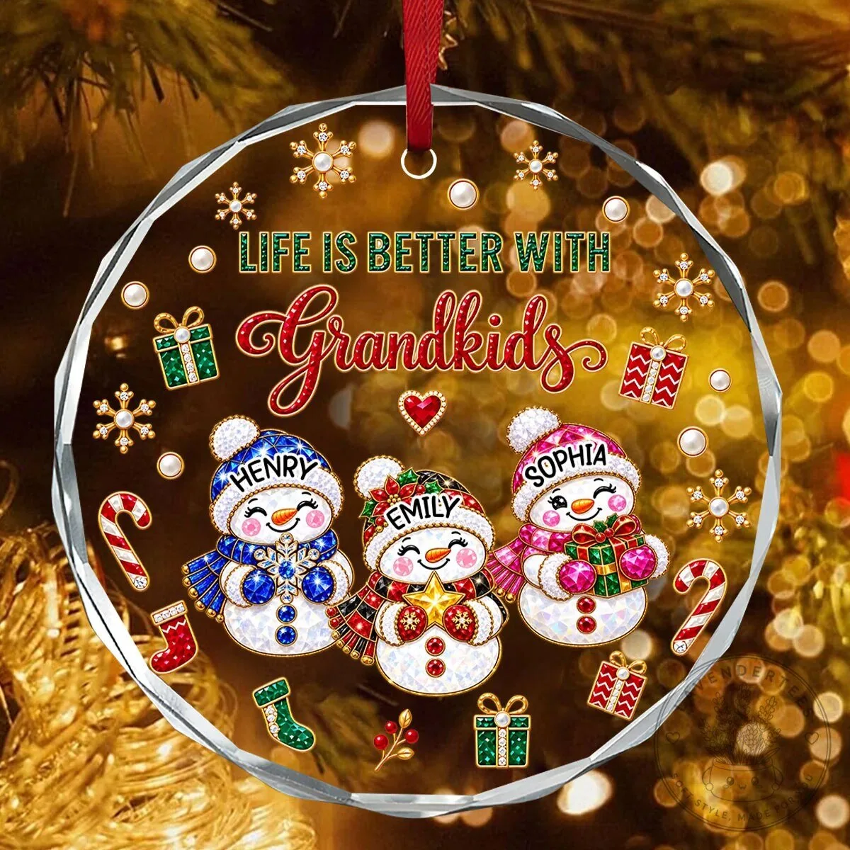 Personalized Life Is Better With Grandkids Snowman Christmas Ornament 15 Personalized Life Is Better With Grandkids Snowman Christmas Ornament