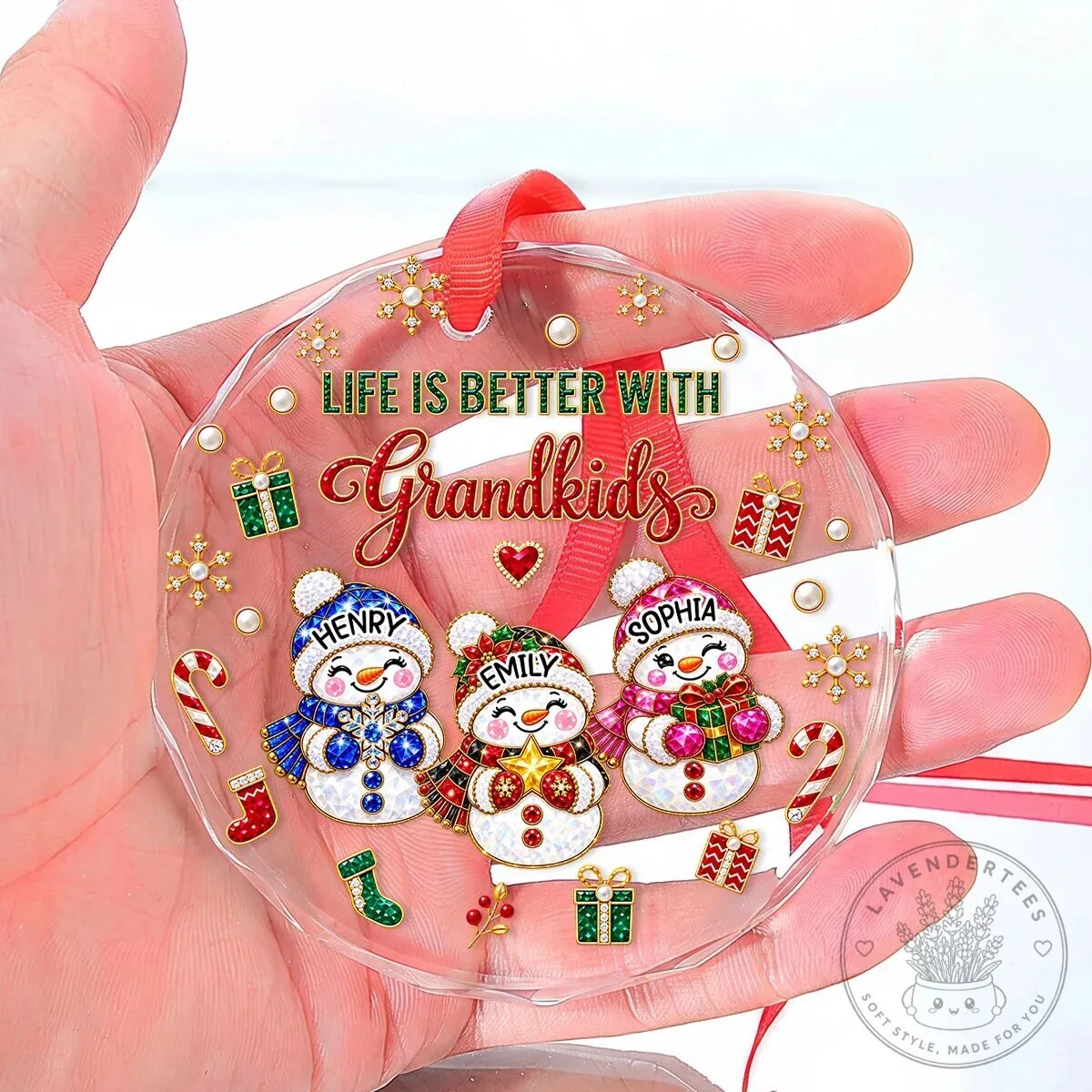 Personalized Life Is Better With Grandkids Snowman Christmas Ornament 16 Personalized Life Is Better With Grandkids Snowman Christmas Ornament