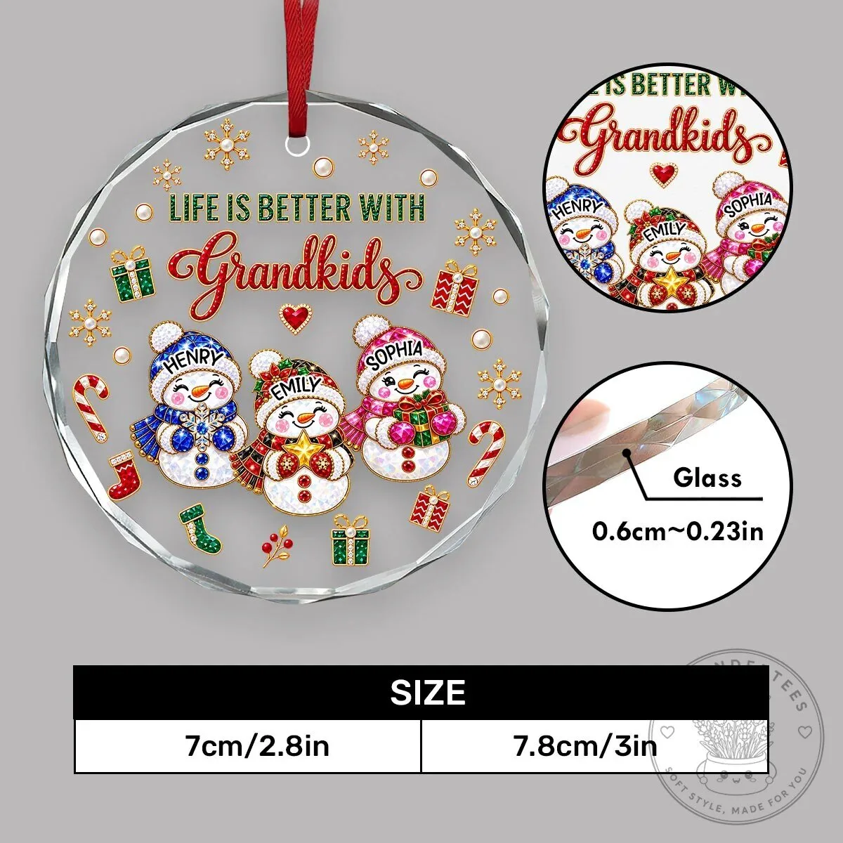 Personalized Life Is Better With Grandkids Snowman Christmas Ornament 17 Personalized Life Is Better With Grandkids Snowman Christmas Ornament